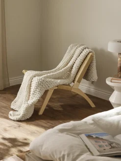 Manta artesanal de punto grueso Adyna