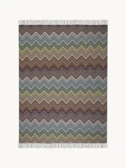 Manta con estampado zigzag Perseo