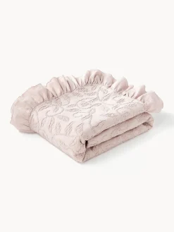 Manta de algodón estampado con volantes Clara