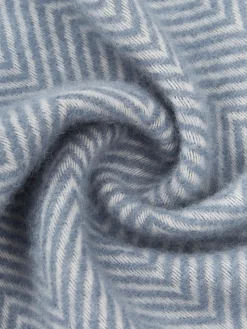 Manta de lana con estampado de espiga y flecos Tirol-Mona