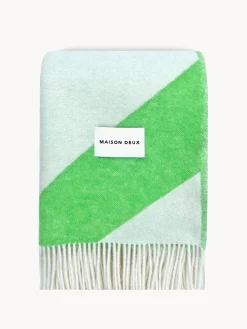 Manta de lana con estampado zigzag Swirl