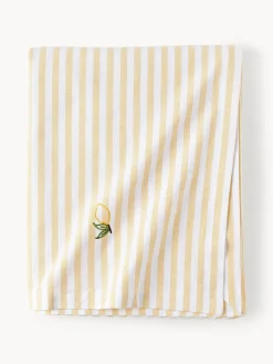 Mantel a rayas con motivos bordados Melony
