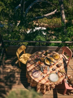 Mantel artesanal de lino Vida