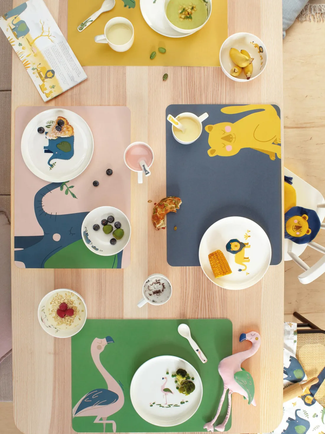 Mantel individual Leo Emma Elefant, 2 uds.