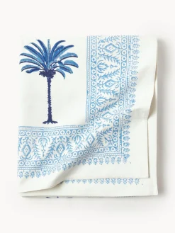 Mantel individual pintado a mano de algodón The Palms