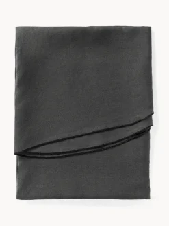 Mantel redondo de lino con ribete Kennedy