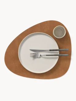 Manteles individuales asimétricos de cuero Curve, 4 uds.