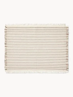 Manteles individuales de algodón con flecos Elouise, 2 uds.