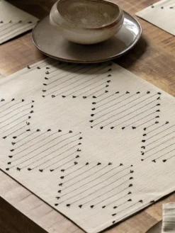 Manteles individuales de algodón Diamond Weave, 4 uds.