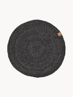 Manteles individuales redondos de yute Ash, 4 uds.