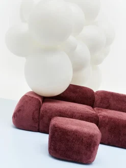 Módulo de esquina de borreguillo bouclé Wolke