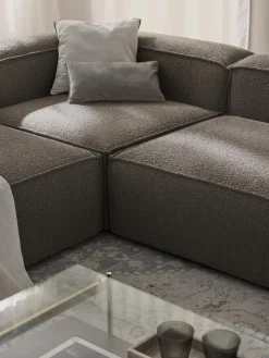 Módulo de esquina en tejido bouclé sofá Lennon