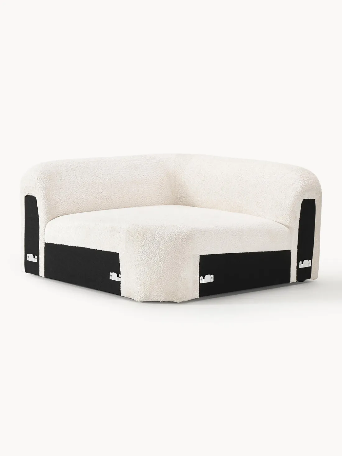 Módulo de esquina redondo de borreguillo bouclé Wolke