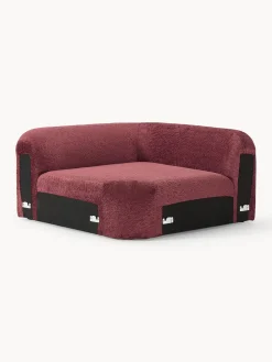 Módulo de esquina redondo de borreguillo bouclé Wolke