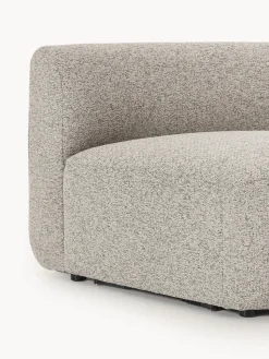 Módulo de esquina redondo en tejido bouclé Sofia