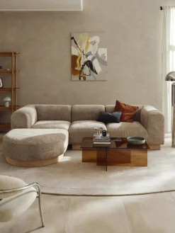 Módulo de esquina sofá de borreguillo bouclé Natalie