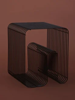 Mesa auxiliar de metal Curva