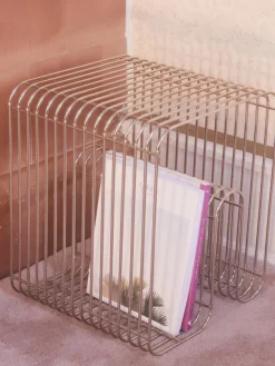 Mesa auxiliar de metal Curva