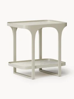 Mesa auxiliar en look travertino Bella