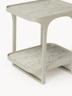 Mesa auxiliar en look travertino Bella