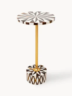 Mesa auxiliar redonda artesanal Domero