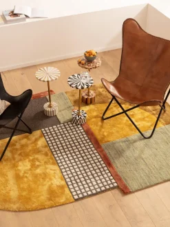 Mesa auxiliar redonda artesanal Domero