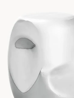 Mesa auxiliar redonda artesanal de cerámica Currents