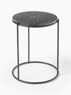 Mesa auxiliar redonda de mármol Ella