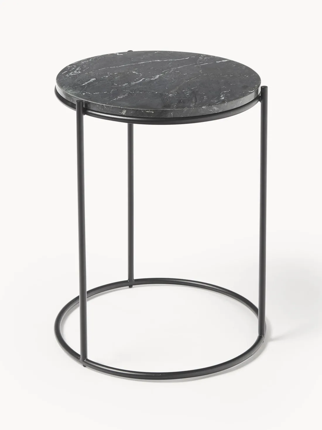 Mesa auxiliar redonda de mármol Ella