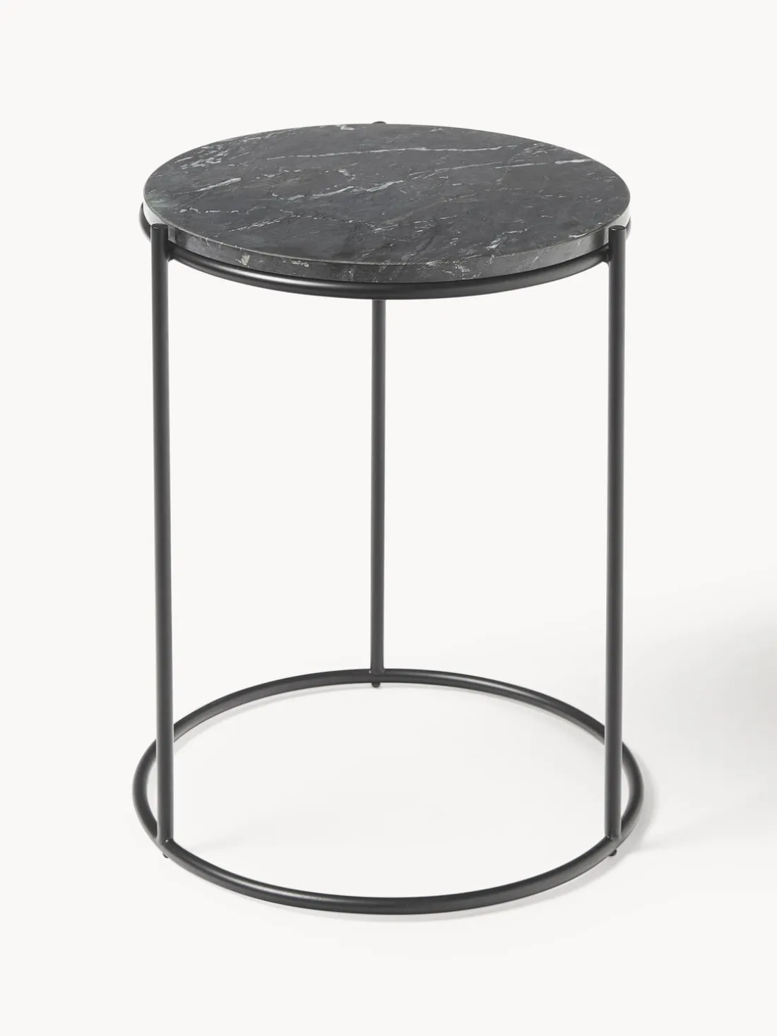 Mesa auxiliar redonda de mármol Ella