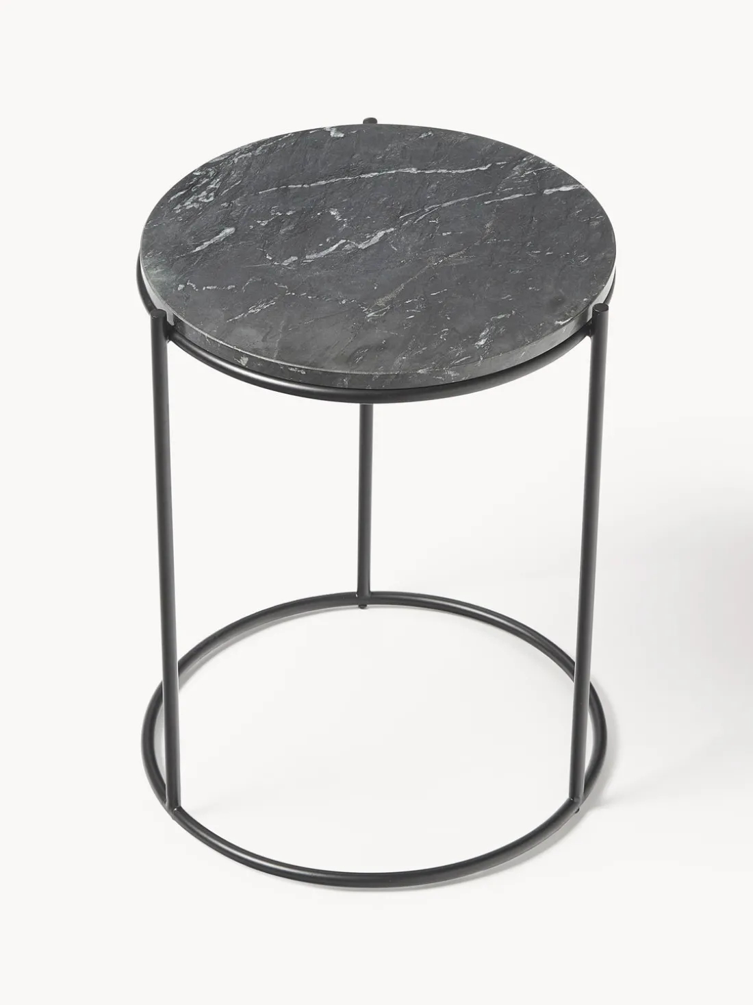 Mesa auxiliar redonda de mármol Ella