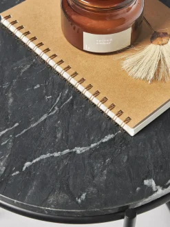 Mesa auxiliar redonda de mármol Ella