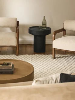 Mesa auxiliar redonda de madera de mango Benno