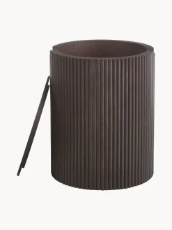 Mesa auxiliar redonda de madera Nele, con espacio de almacenamiento