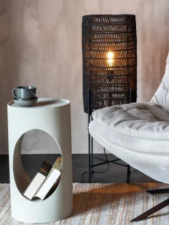 Mesa auxiliar redonda de metal Sai