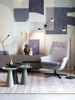 Mesa auxiliar redonda de metal Ringar