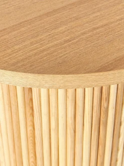 Mesa auxiliar redonda de madera Nele