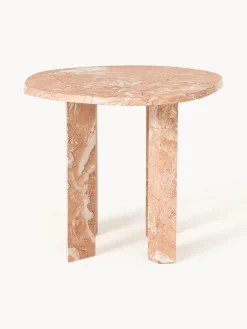 Mesa auxiliar redonda de mármol Taula