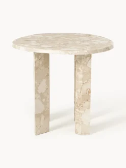 Mesa auxiliar redonda de mármol Taula