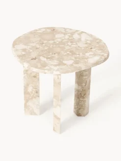Mesa auxiliar redonda de mármol Taula