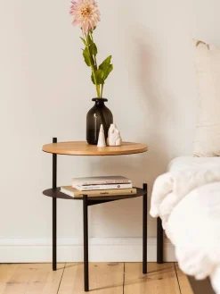 Mesa auxiliar redonda de madera Tu