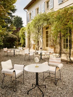 Mesa bistró redonda con tablero de cerámica Carmel, Ø 75 x 73 cm