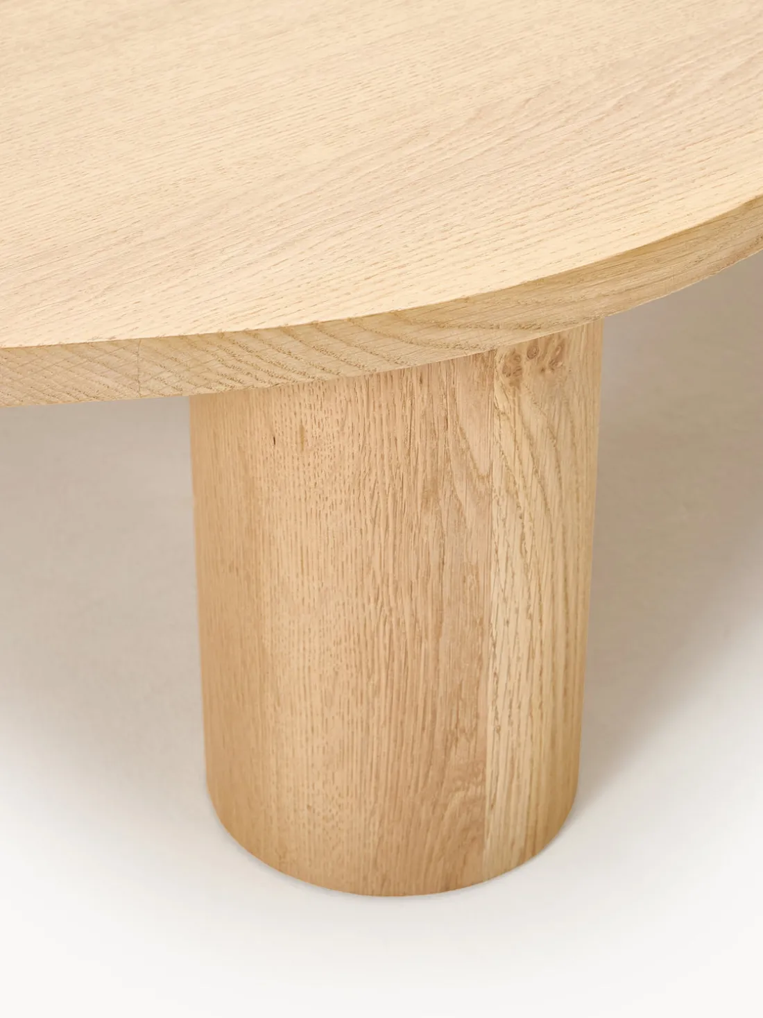 Mesa de centro grande de madera de roble con forma orgánica Didi