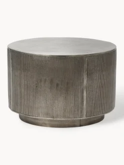 Mesa de centro redonda con efecto envejecido Rota