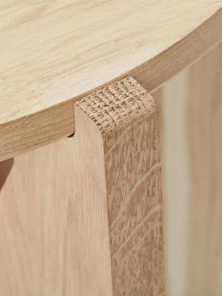 Mesa de centro redonda de roble Future