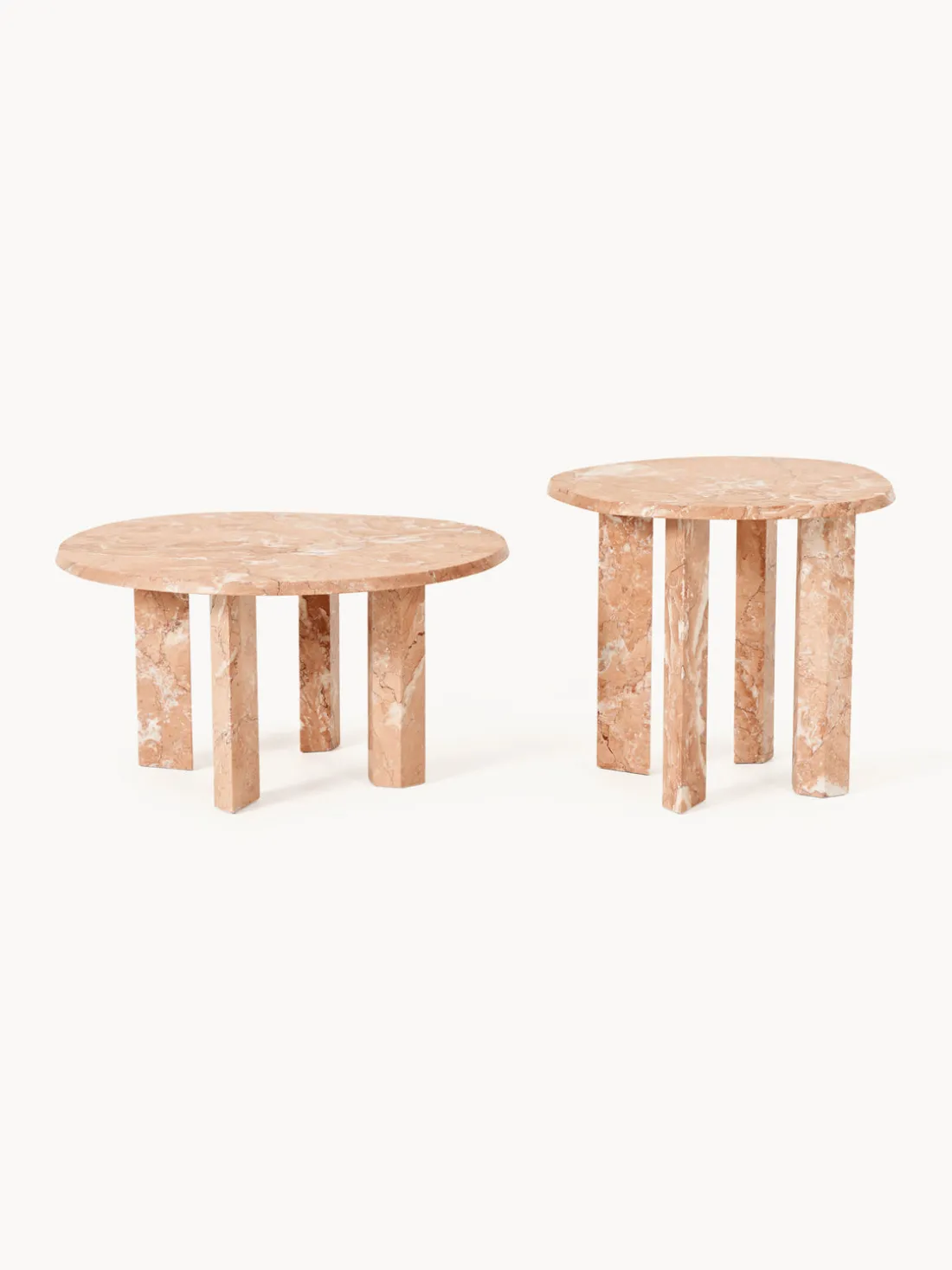 Mesa de centro redonda de mármol Taula