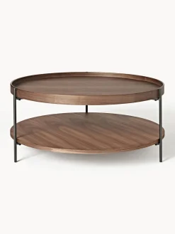 Mesa de centro redonda grande de madera Renee