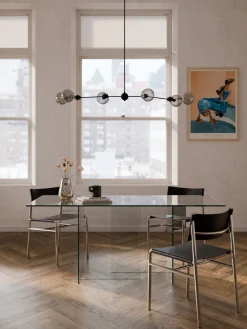 Mesa de comedor de vidrio Anouk, tamaños diferentes