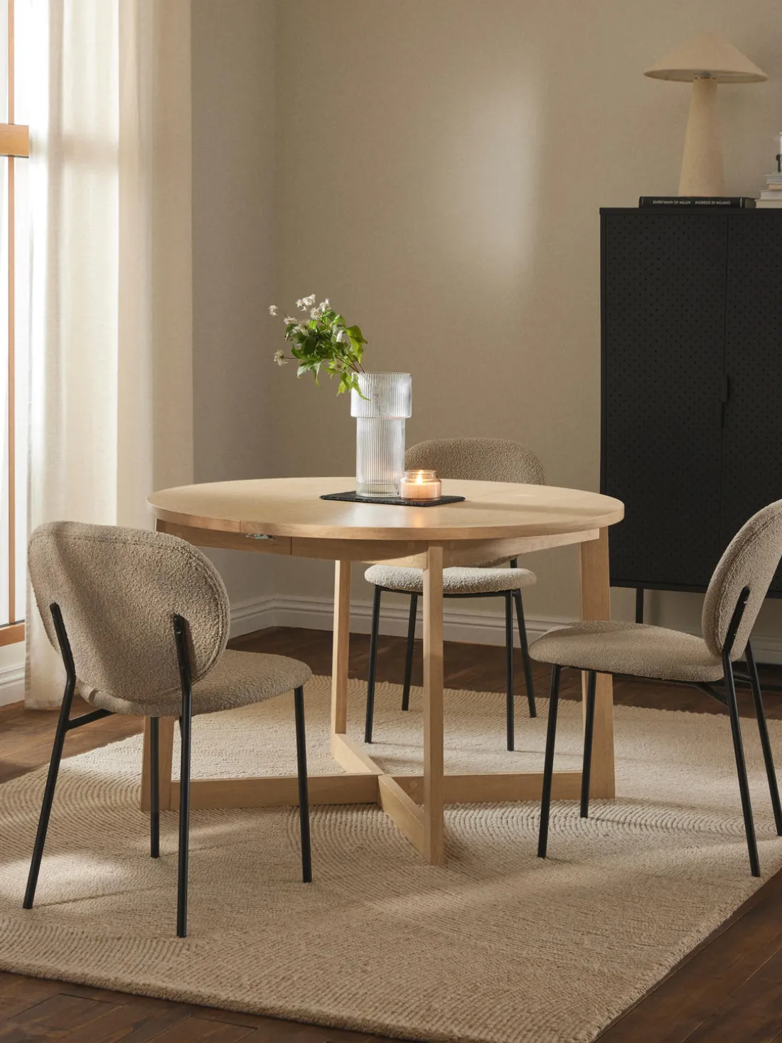 Mesa de comedor extensible Bennet, 115 - 215 x 75 cm