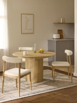 Mesa de comedor extensible acanalada Filo, 120 - 160 x 75 cm